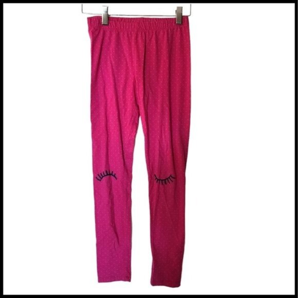 Gymboree Cosmic Club Pink‎ Polka Dot Eyelash Leggings size 10 12 Years Kids Girl - Picture 1 of 10